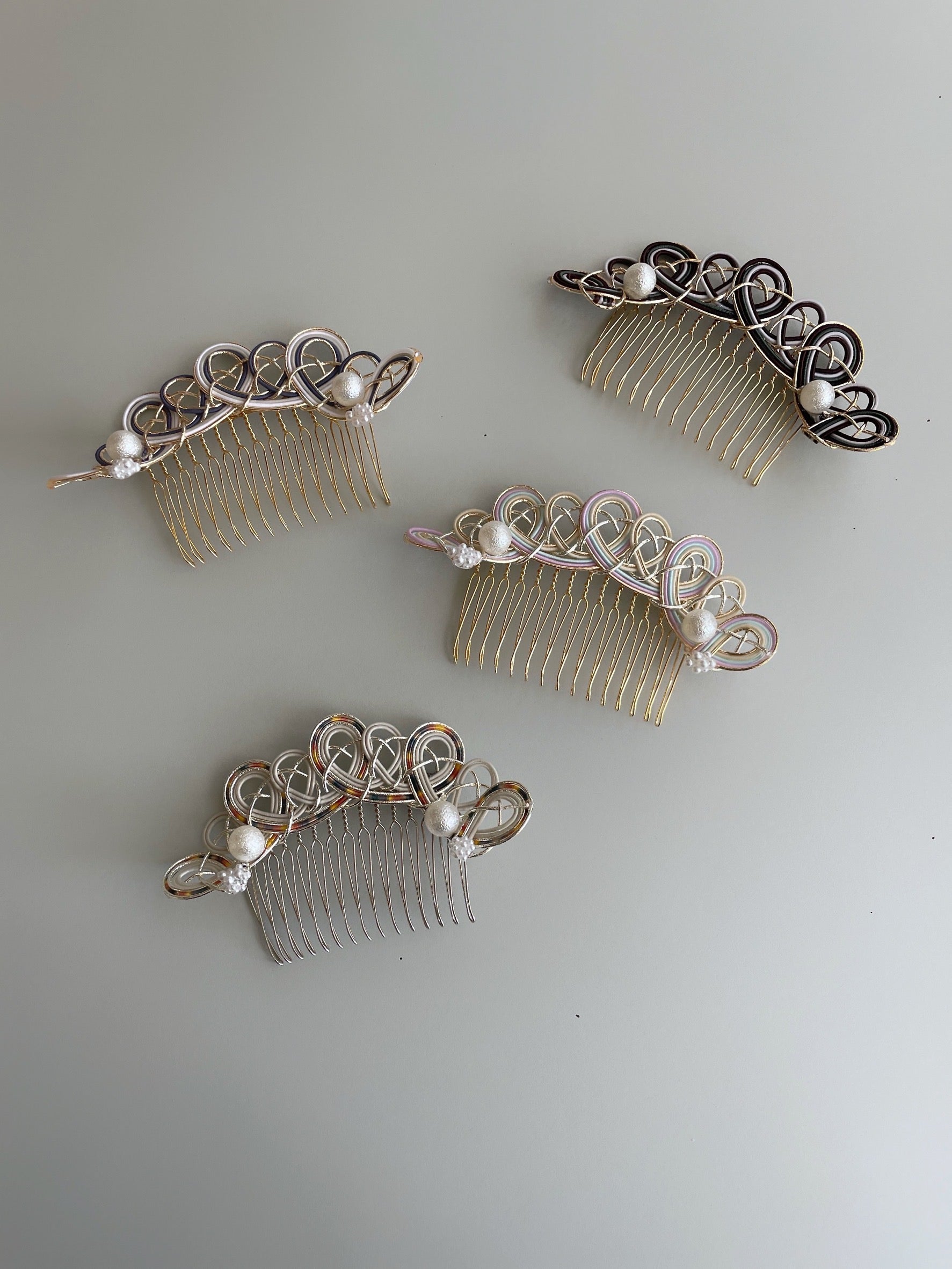 アンティーク髪飾り/美品✨ 髪飾り 成人式 つまみ髪飾り Uピン 15点セット フラワーポット