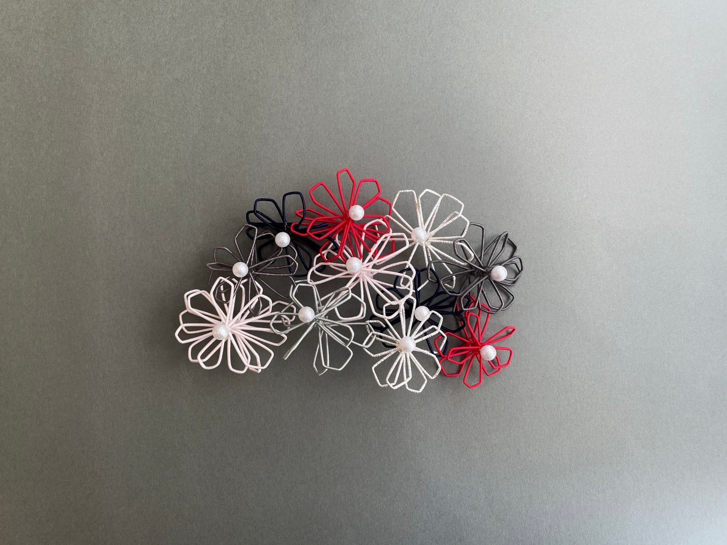 hair accessory-kakukaku ohana｜髪飾り｜TOKYO MIZUHIKI by Emi