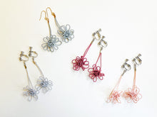 Load image into Gallery viewer, earrings hanging flower_101-104｜ハンギングフラワーピアスイヤリング｜TOKYO MIZUHIKI Original
